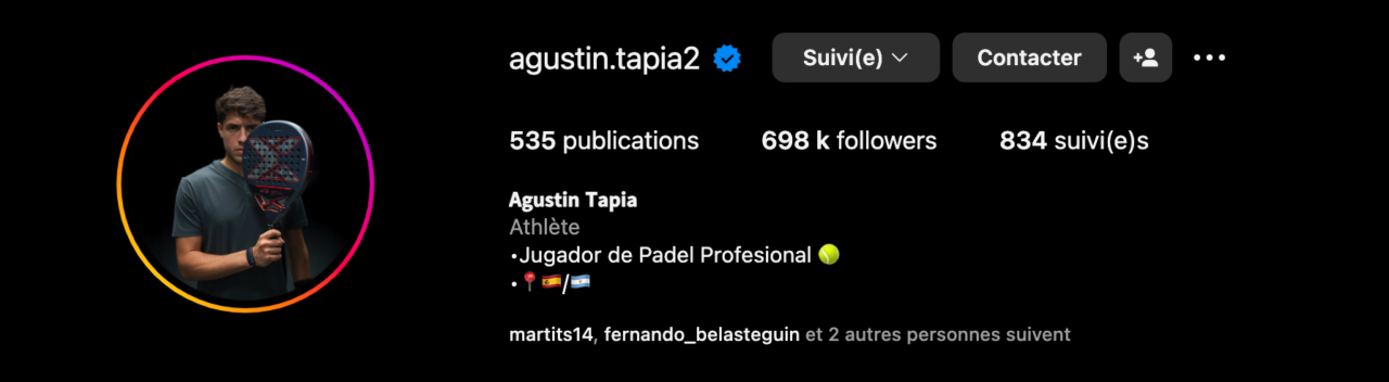 augustin tapia joueur padel